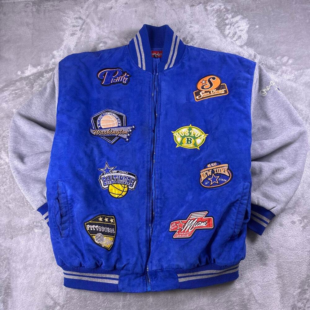 Vintage Y2K Unique Sports Generation All Star Patch Jacket Men’s 2XL Blue